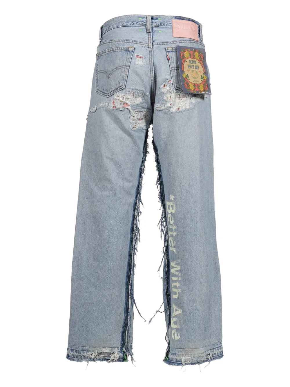 Better with Age  frayed patchwork jeans | Wide-Leg Jeans | Image 2