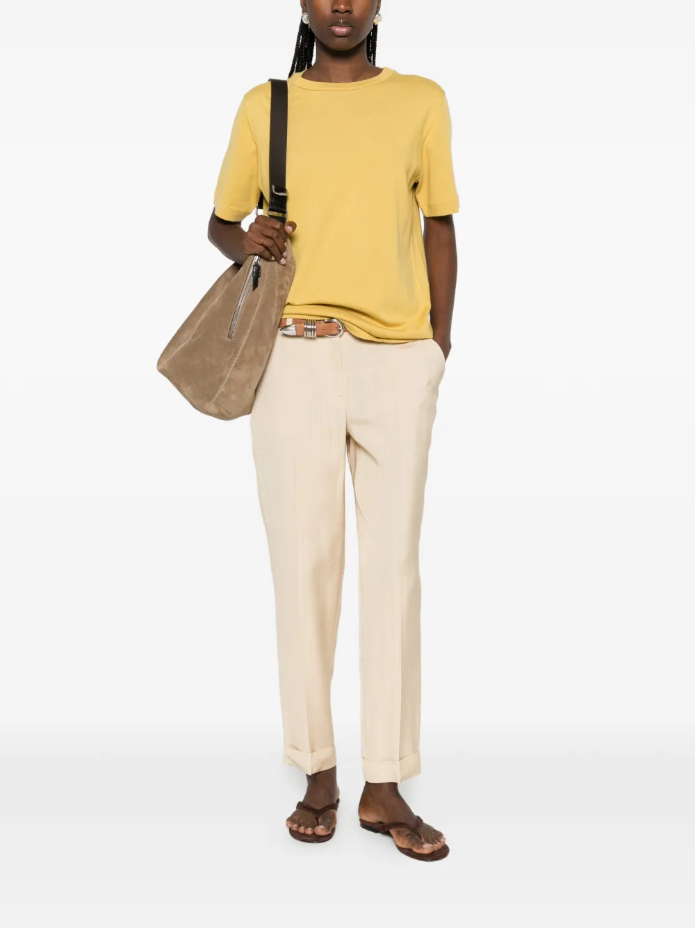 extreme cashmere nº394 James T-shirt met ronde hals Geel