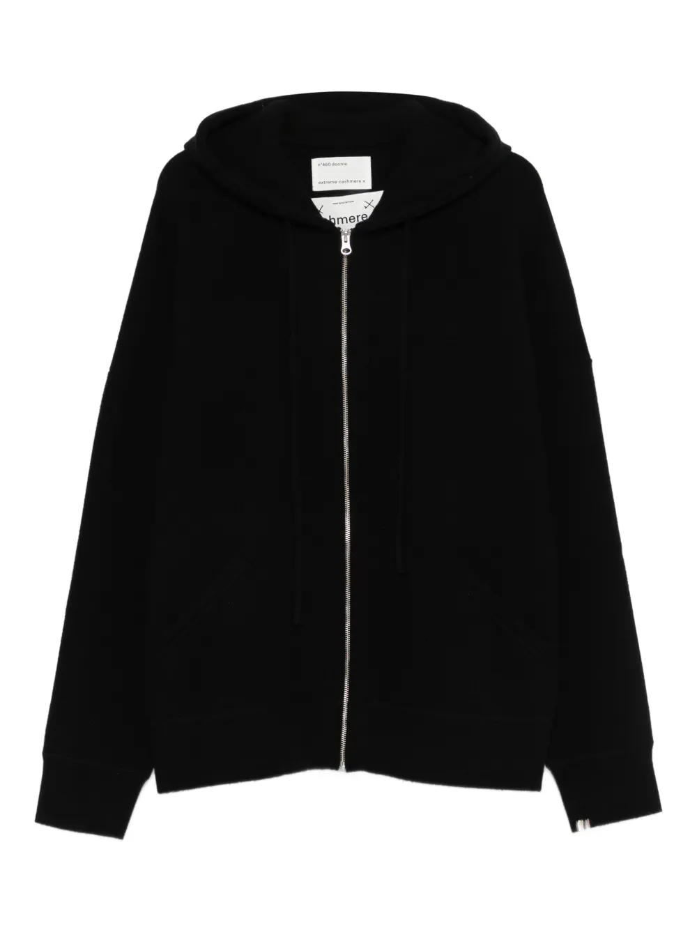 extreme cashmere Donnie zip-up hoodie - Black