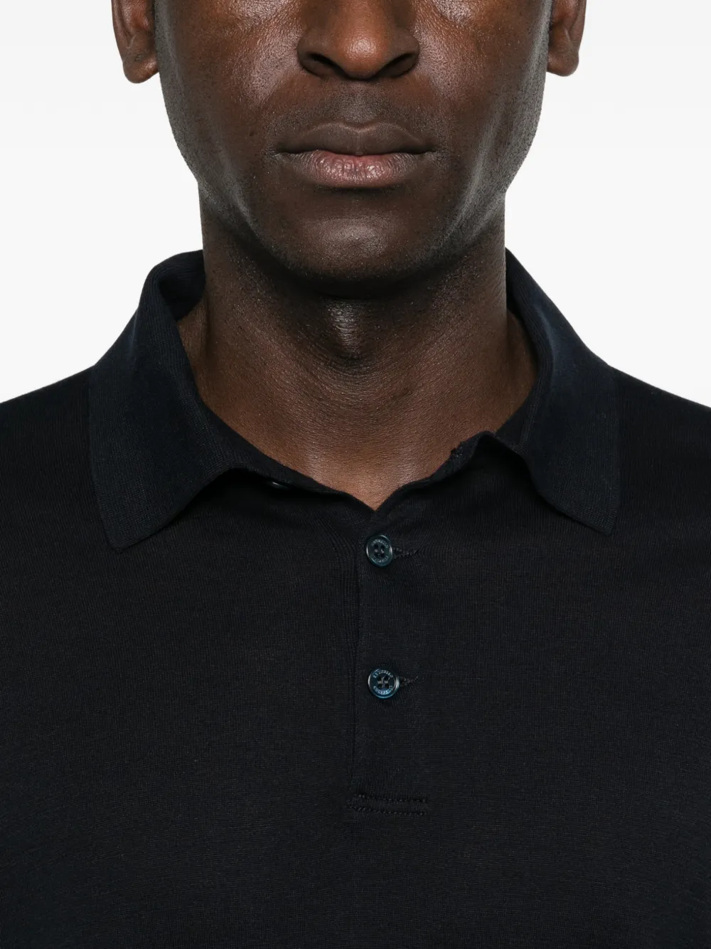 Brunello Cucinelli Poloshirt met lange mouwen Blauw