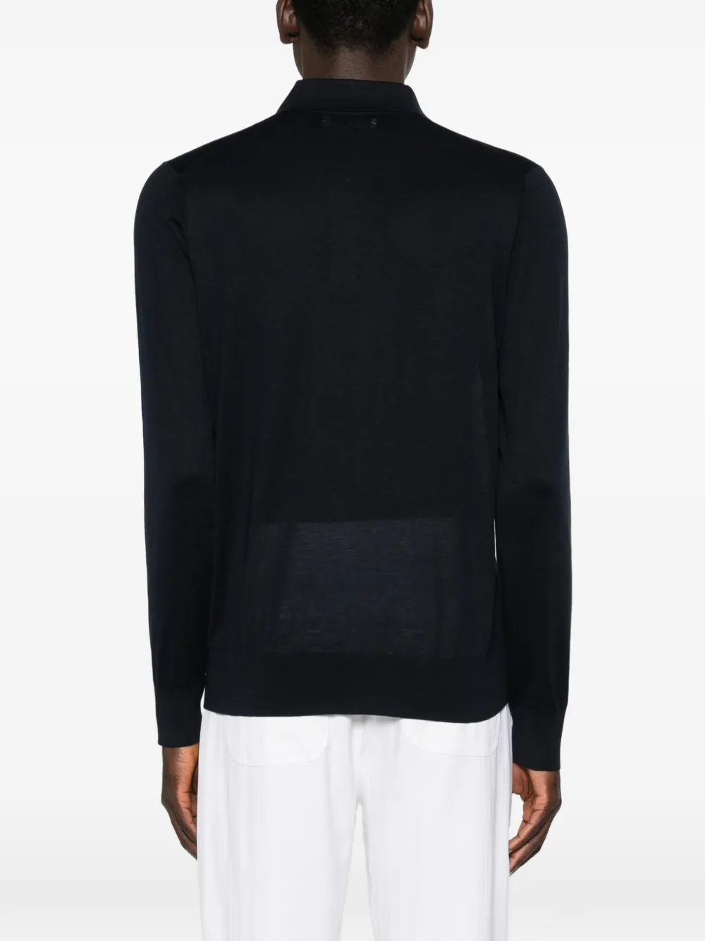 Brunello Cucinelli Poloshirt met lange mouwen Blauw