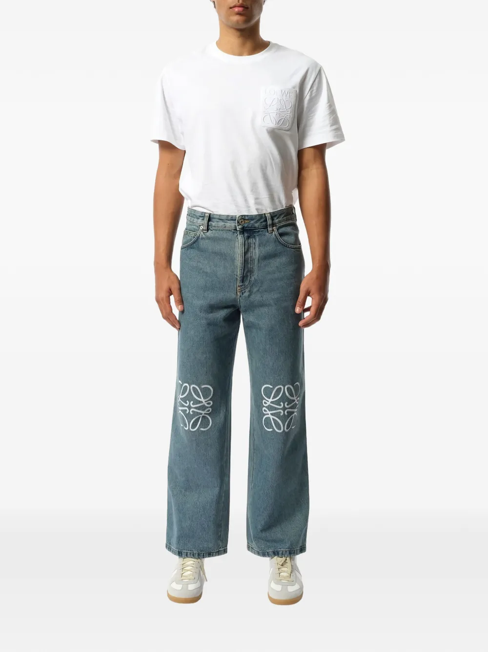 LOEWE anagram-logo jeans - Blauw