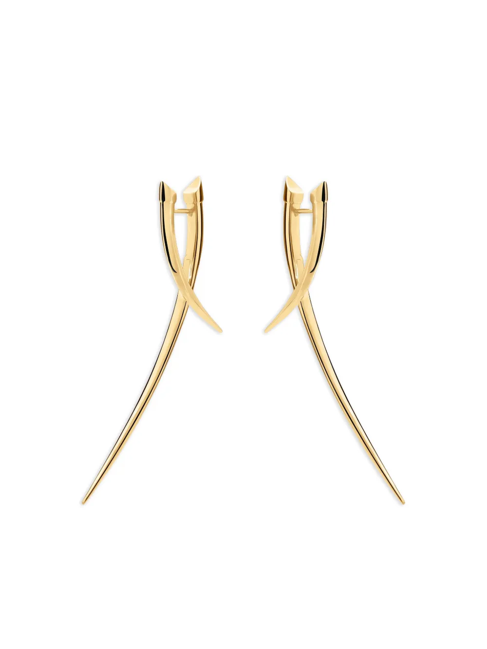 Shaun Leane Sabre Statement crossover earrings | Gold | Image 1