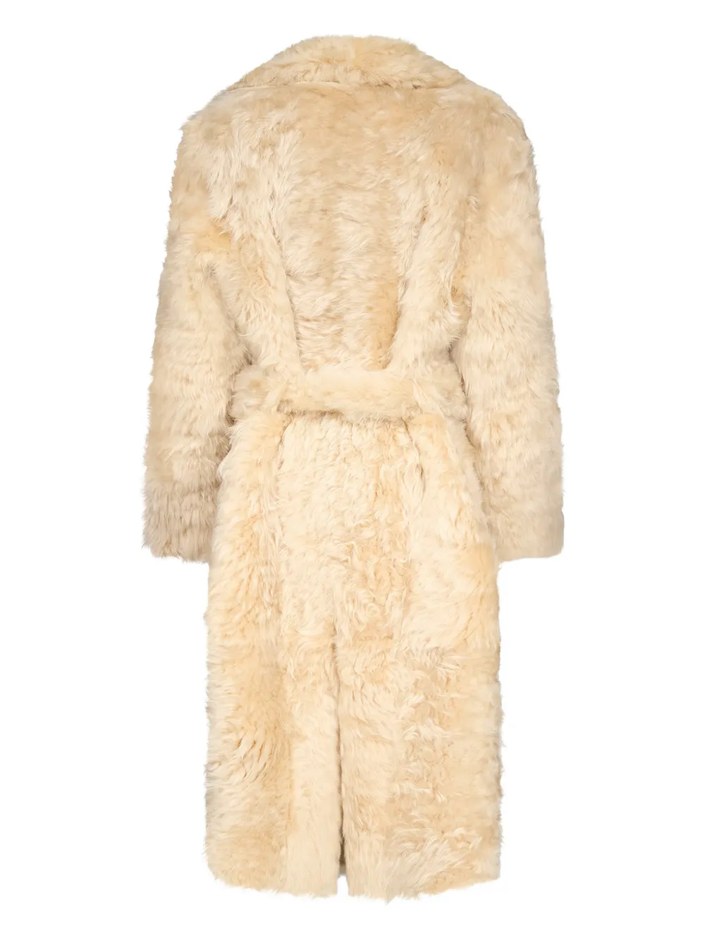 Ludovic de Saint Sernin shearling belted coat - Beige
