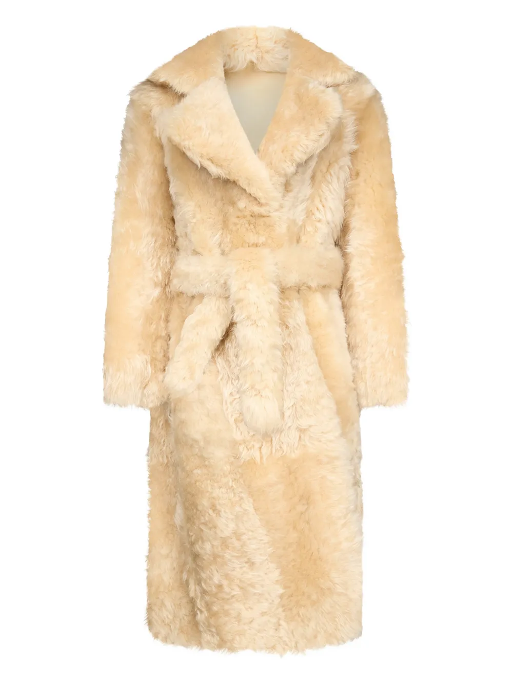 Ludovic de Saint Sernin shearling belted coat - Toni neutri
