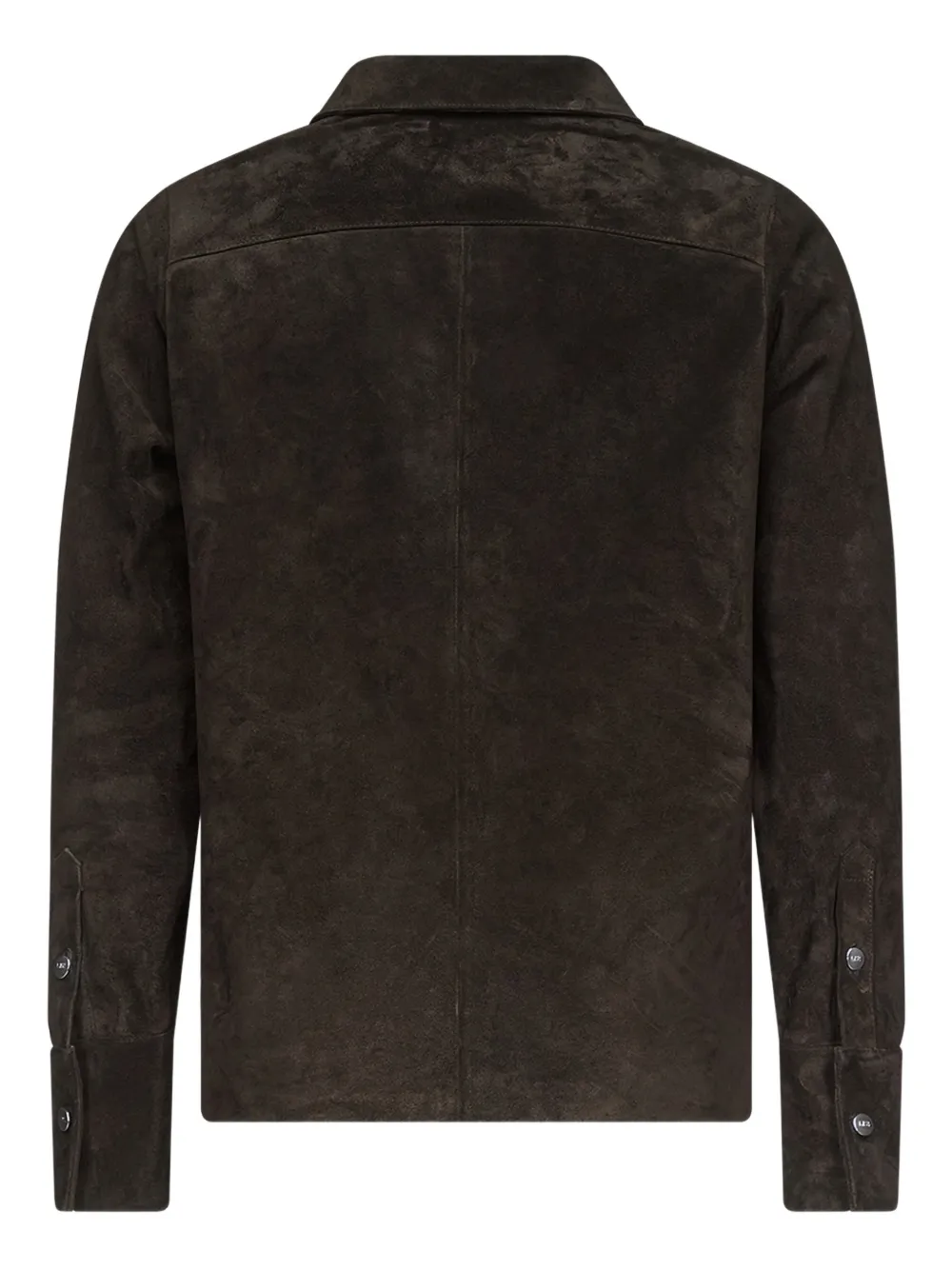 Ludovic De Saint Sernin Alan Lace-up Suede Shirt In Brown