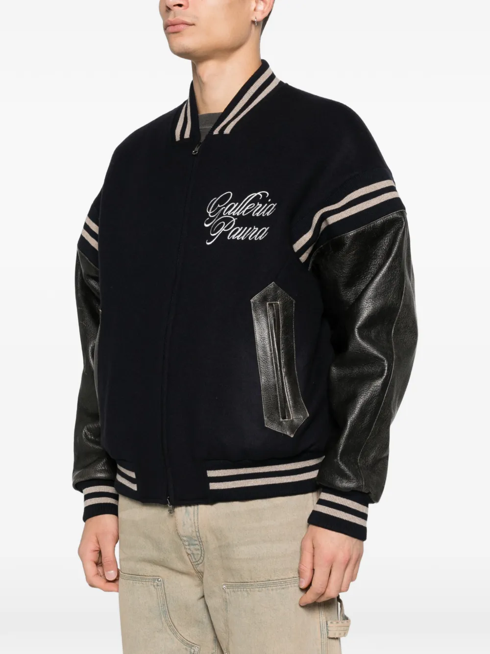  Paura Stan Bomber Jacket - Blue 