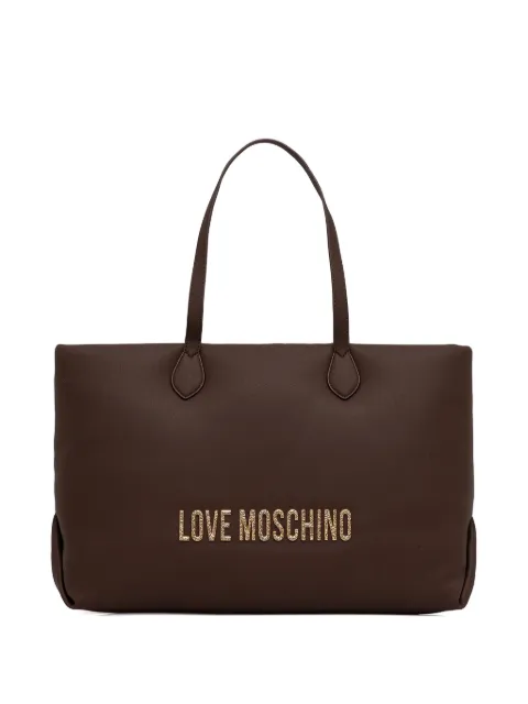 Love Moschino logo-plaque tote bag