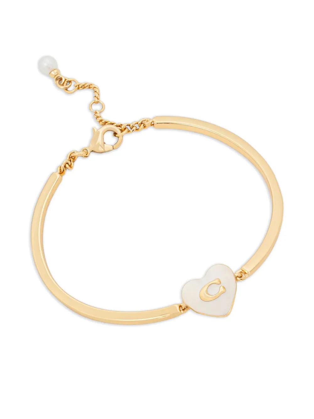 Coach heart-charm bracelet - Oro