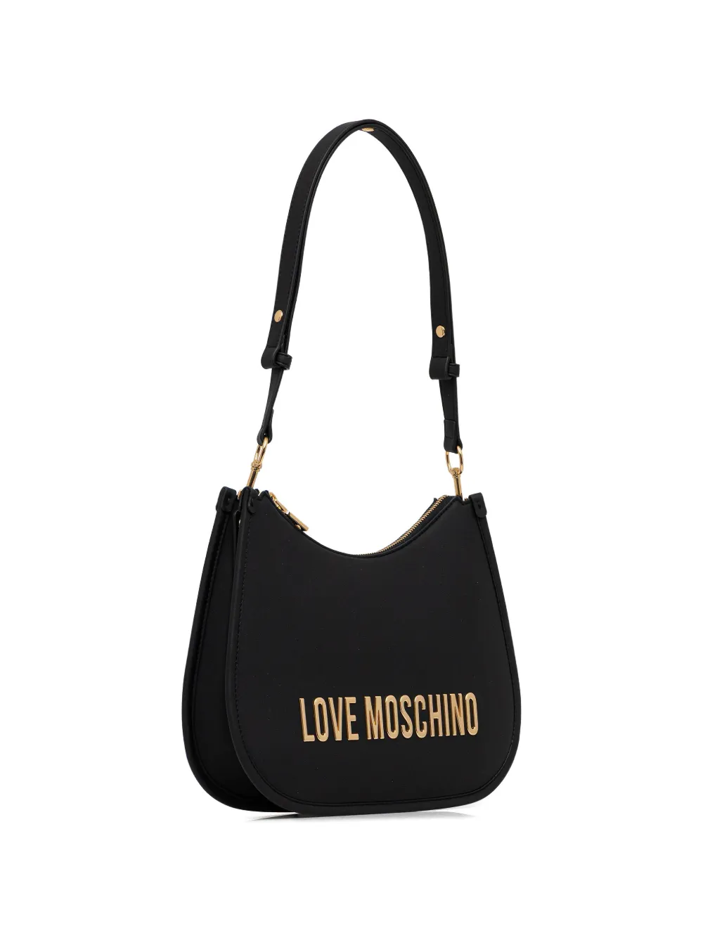 Love Moschino logo-plaque shoulder bag - Zwart