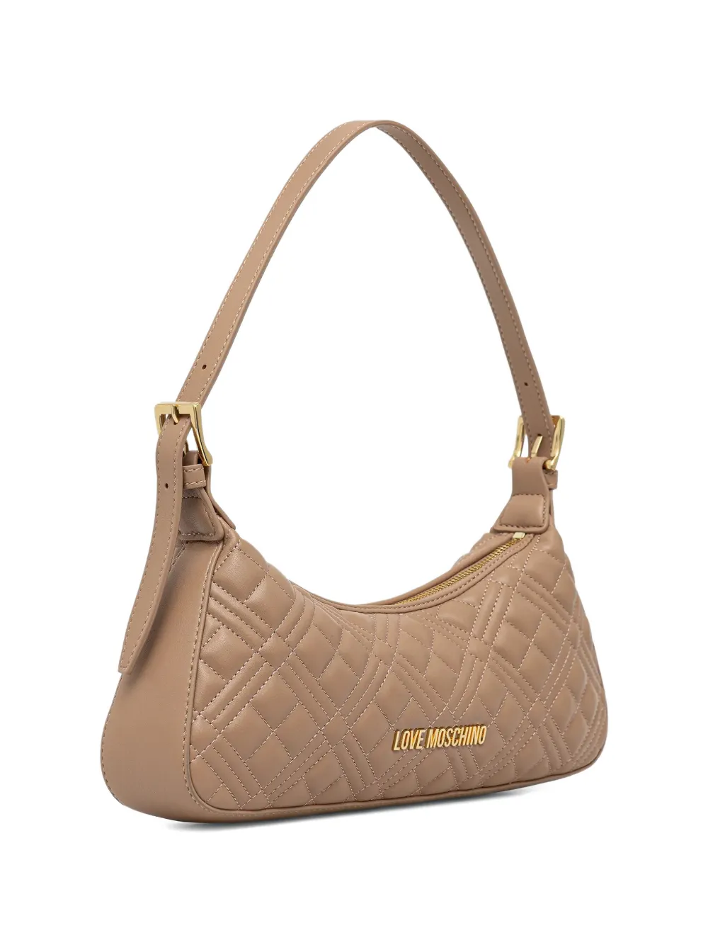Love Moschino quilted-design logo-detail shoulder bag - Beige