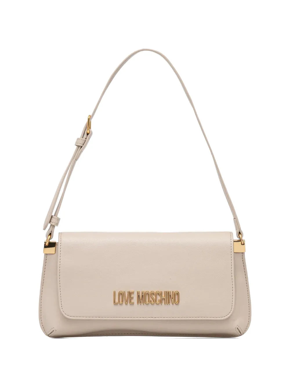 Love Moschino logo-plaque shoulder bag - Toni neutri
