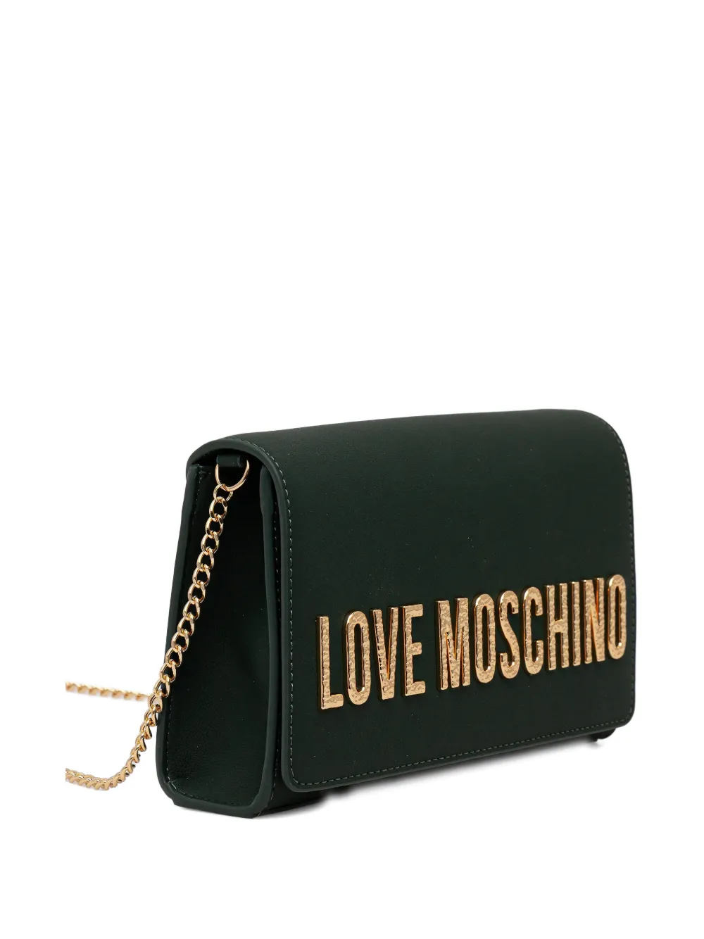 Love Moschino chain-strap cross-body bag - Groen