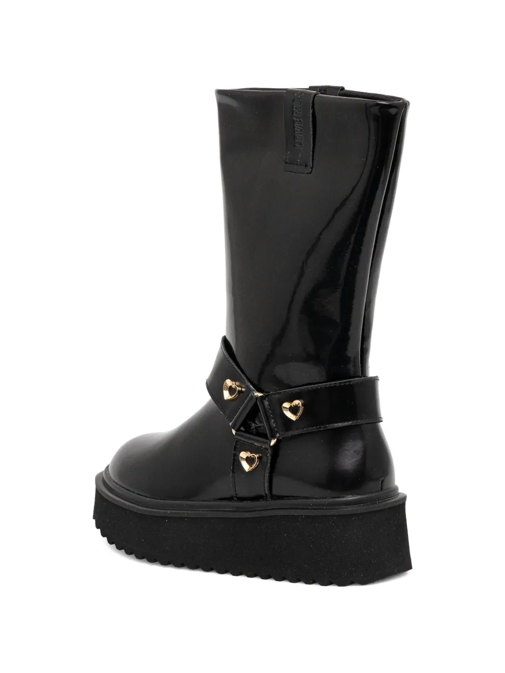 Love Moschino Laarzen met plateauzool en hartdetail Zwart