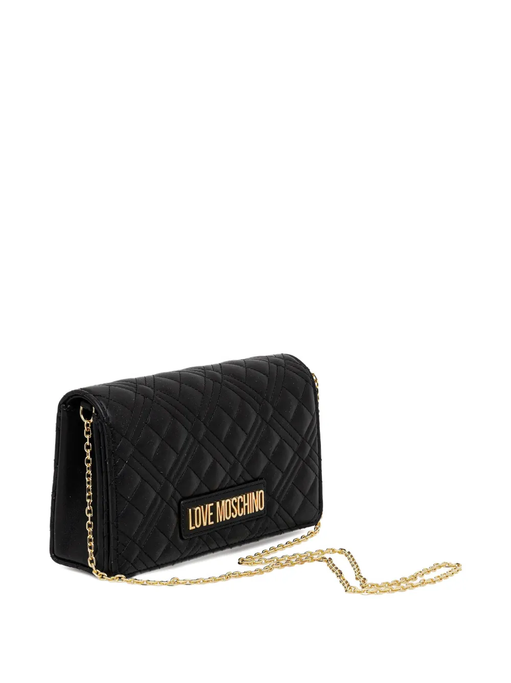 Love Moschino quilted-design chain-strap satchel - Zwart