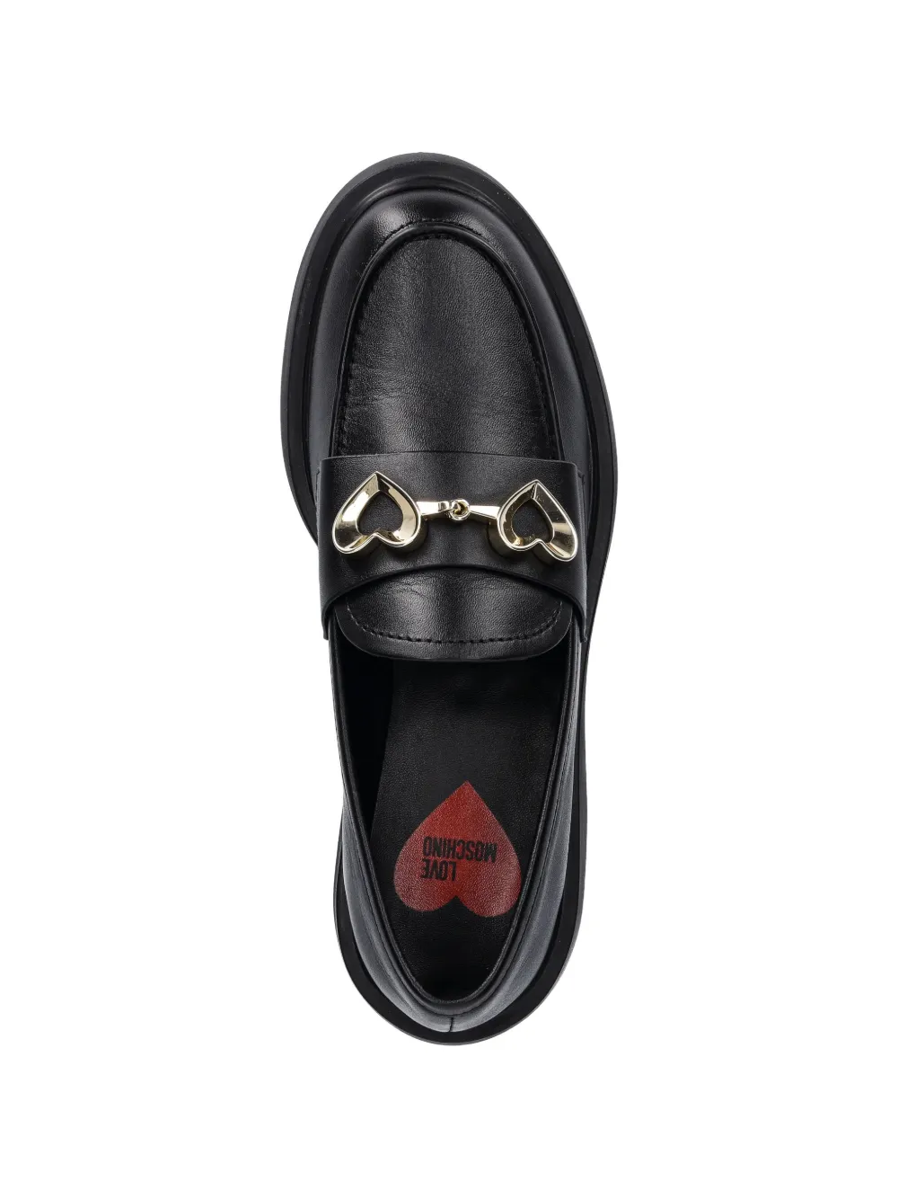 Love Moschino heart-detail loafers Zwart