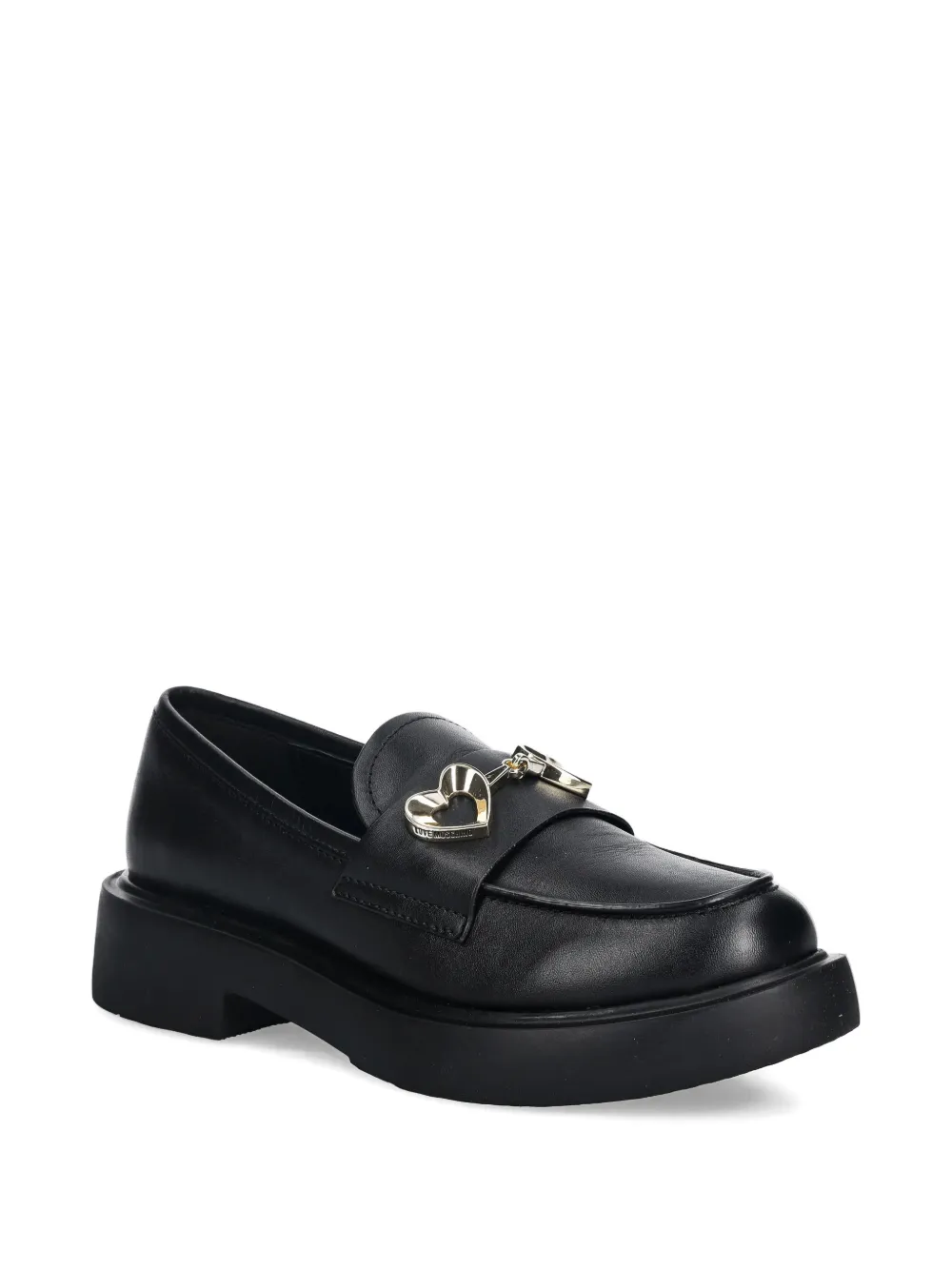 Love Moschino heart-detail loafers Zwart