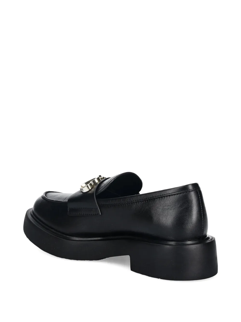 Love Moschino heart-detail loafers Zwart