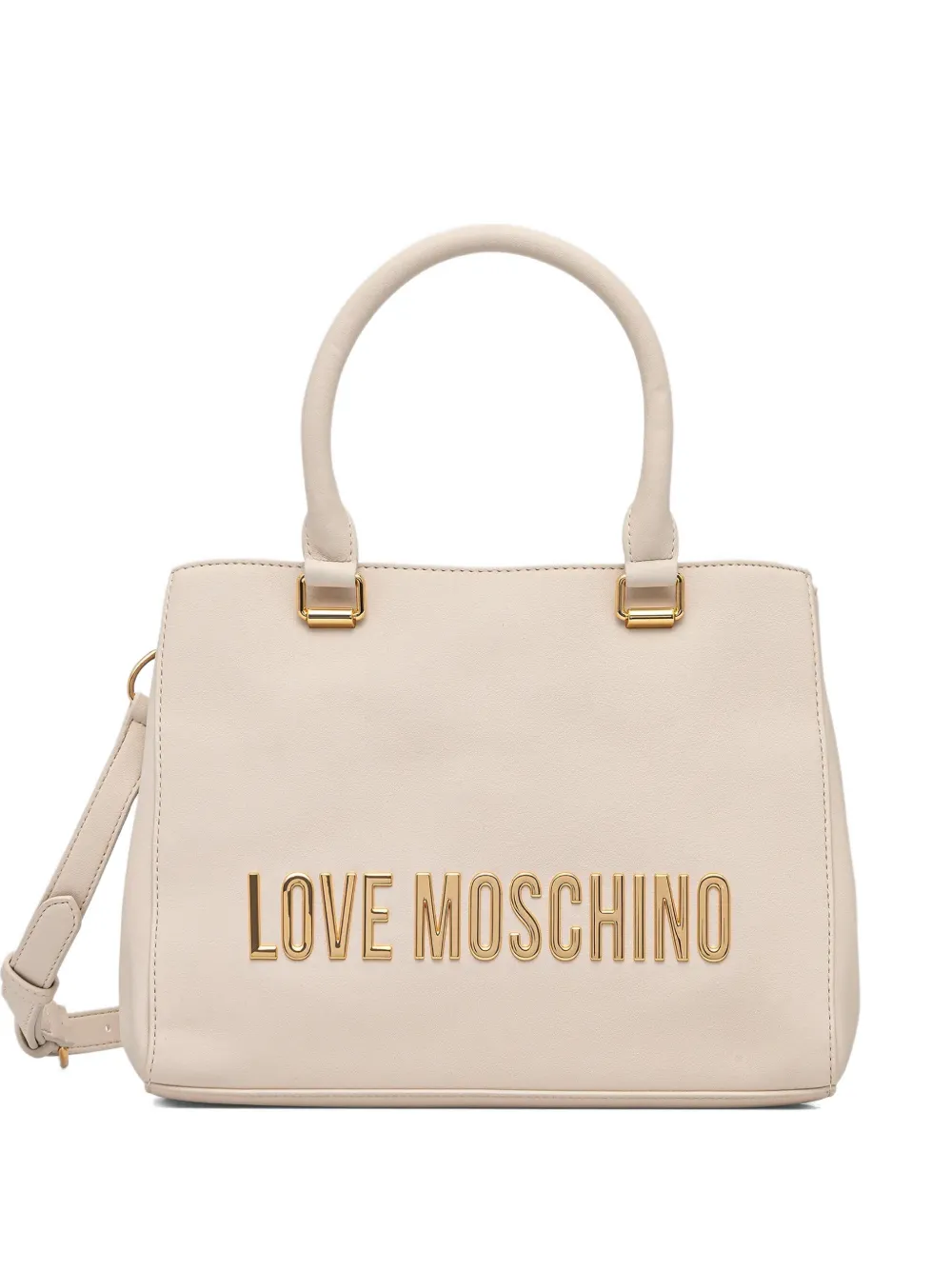 Love Moschino logo-plaque cross-body bag - Toni neutri