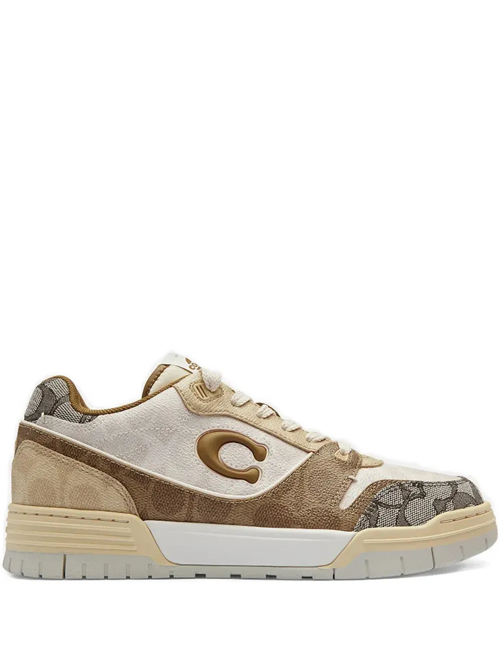 Coach monogram logo trainers Beige