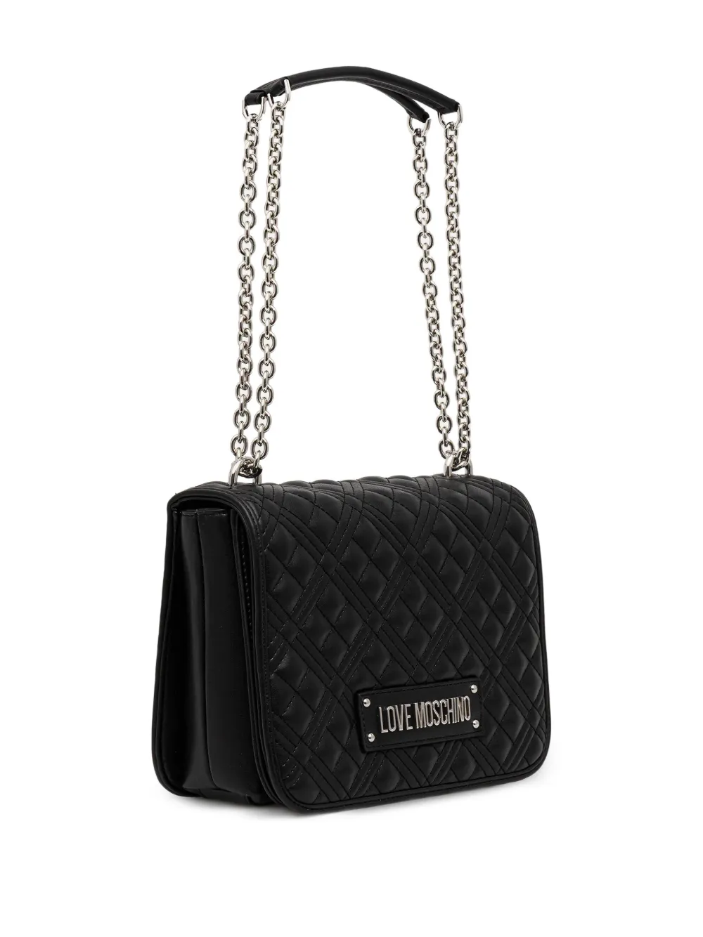 Love Moschino quilted-design chain-strap shoulder bag - Zwart