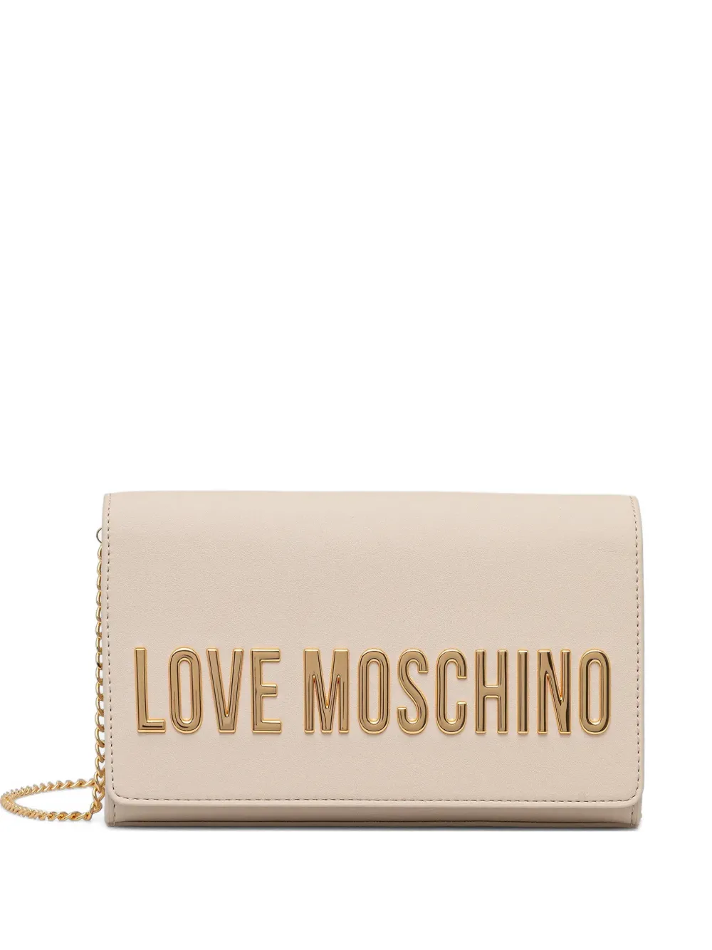 Love Moschino logo-plaque shoulder bag - Toni neutri