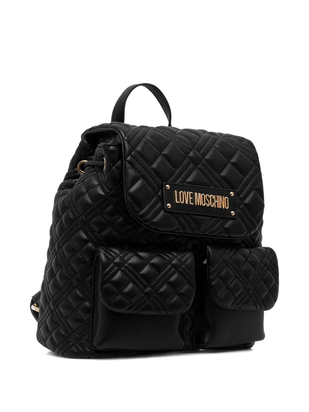Love Moschino quilted-design backpack - Zwart