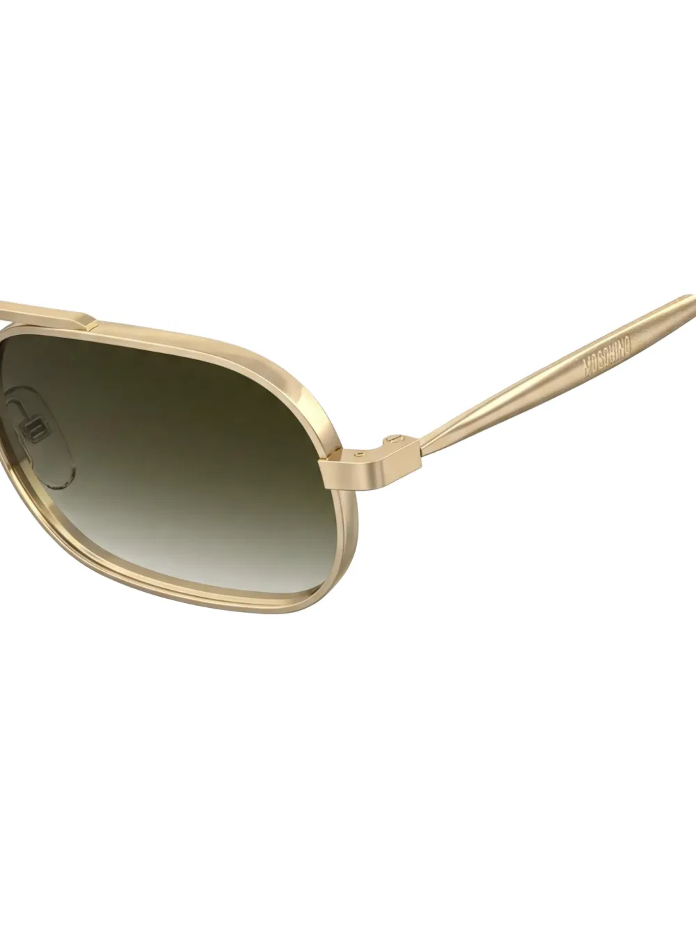 Moschino Eyewear Zonnebril met wenkbrauw montuur Goud