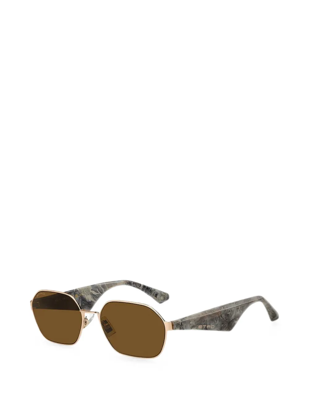 ETRO Zonnebril met geometrisch montuur Goud