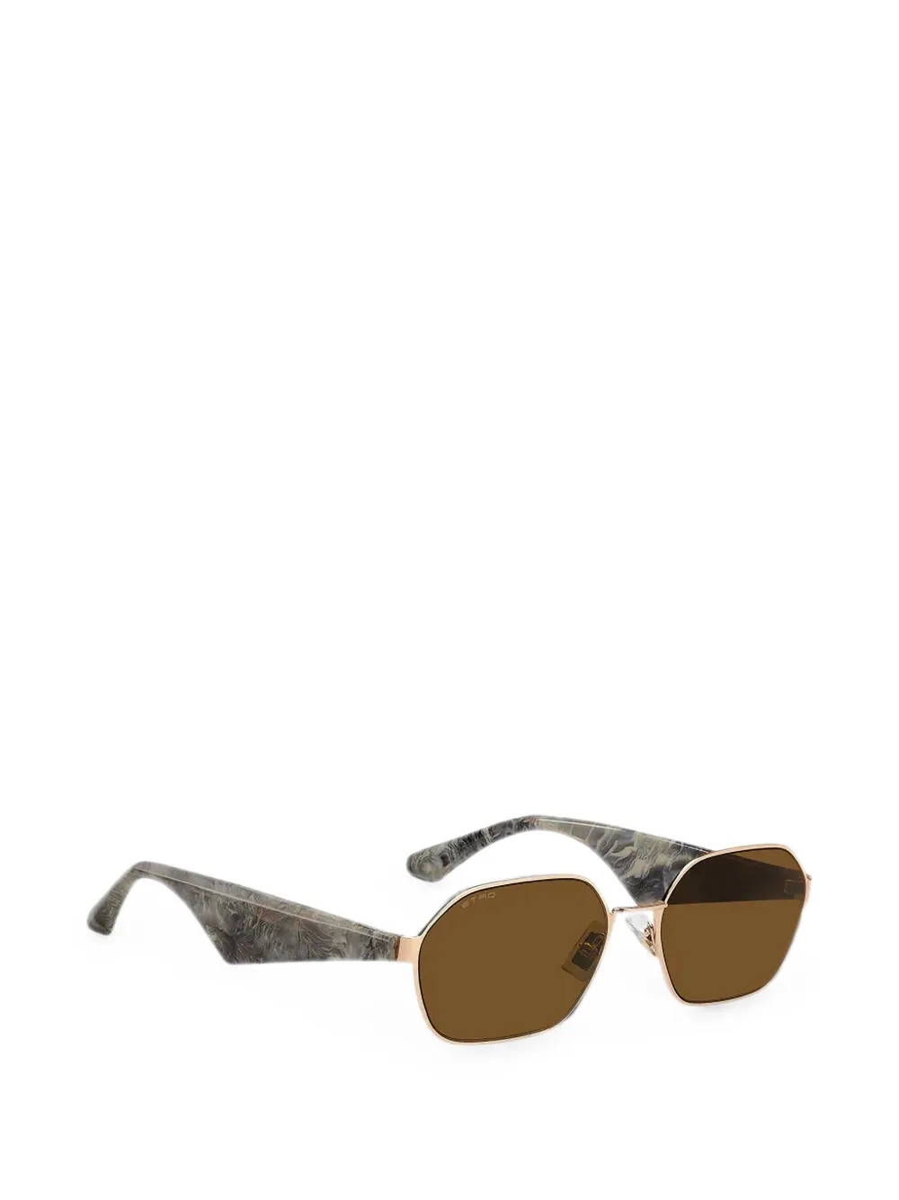 ETRO Zonnebril met geometrisch montuur Goud