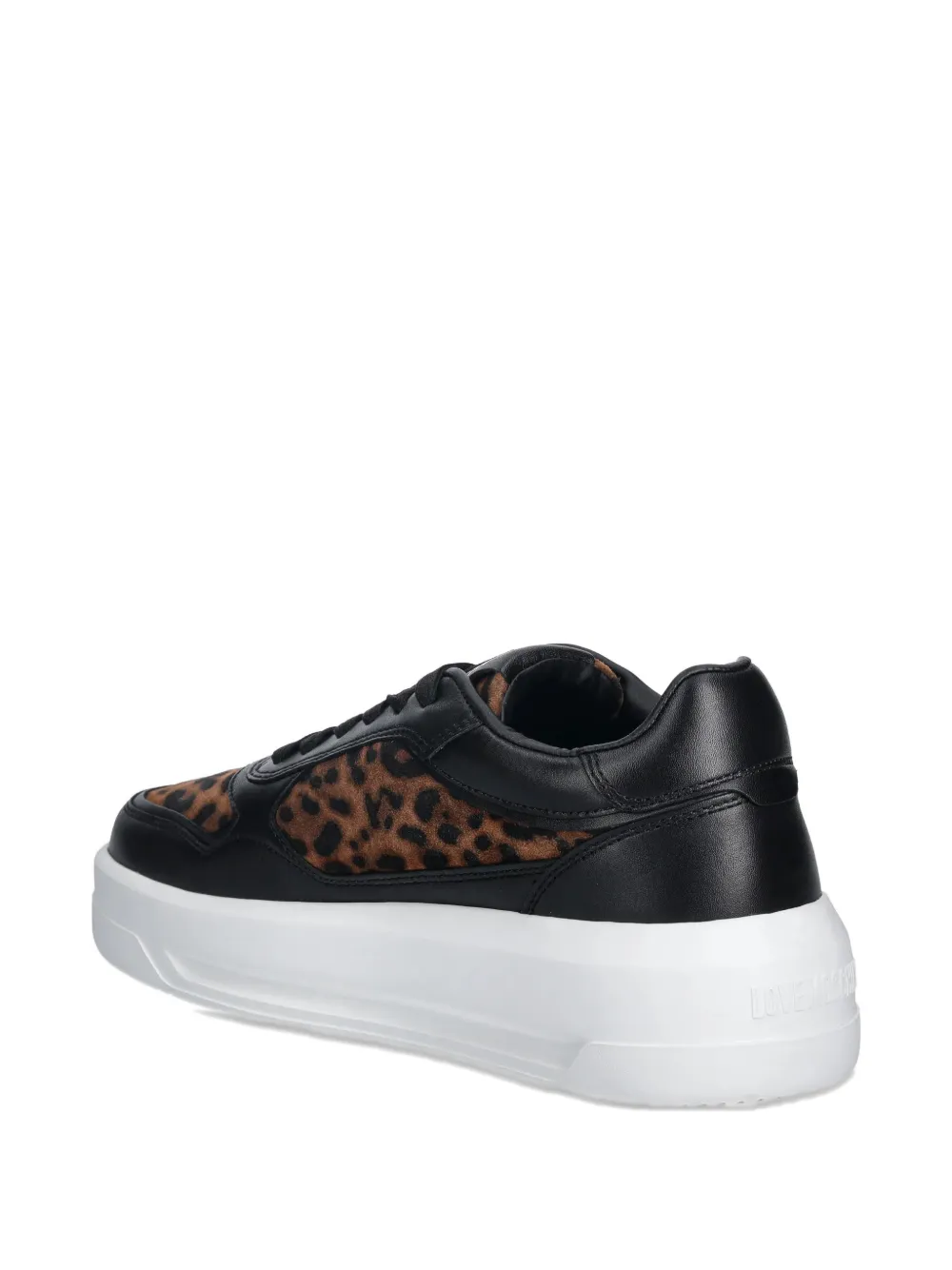 Love Moschino leopard-print sneakers Zwart