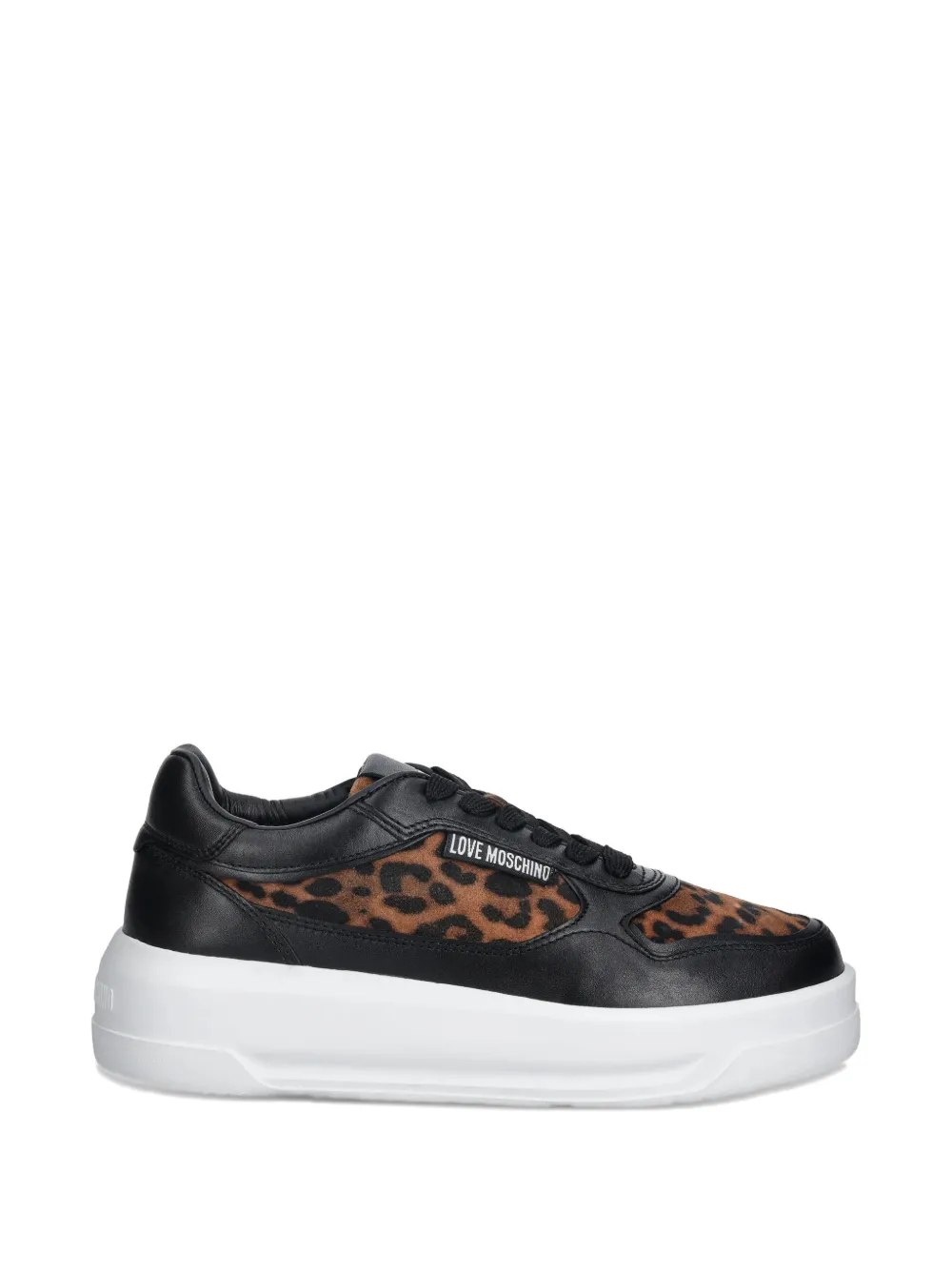 Love Moschino leopard-print sneakers Zwart