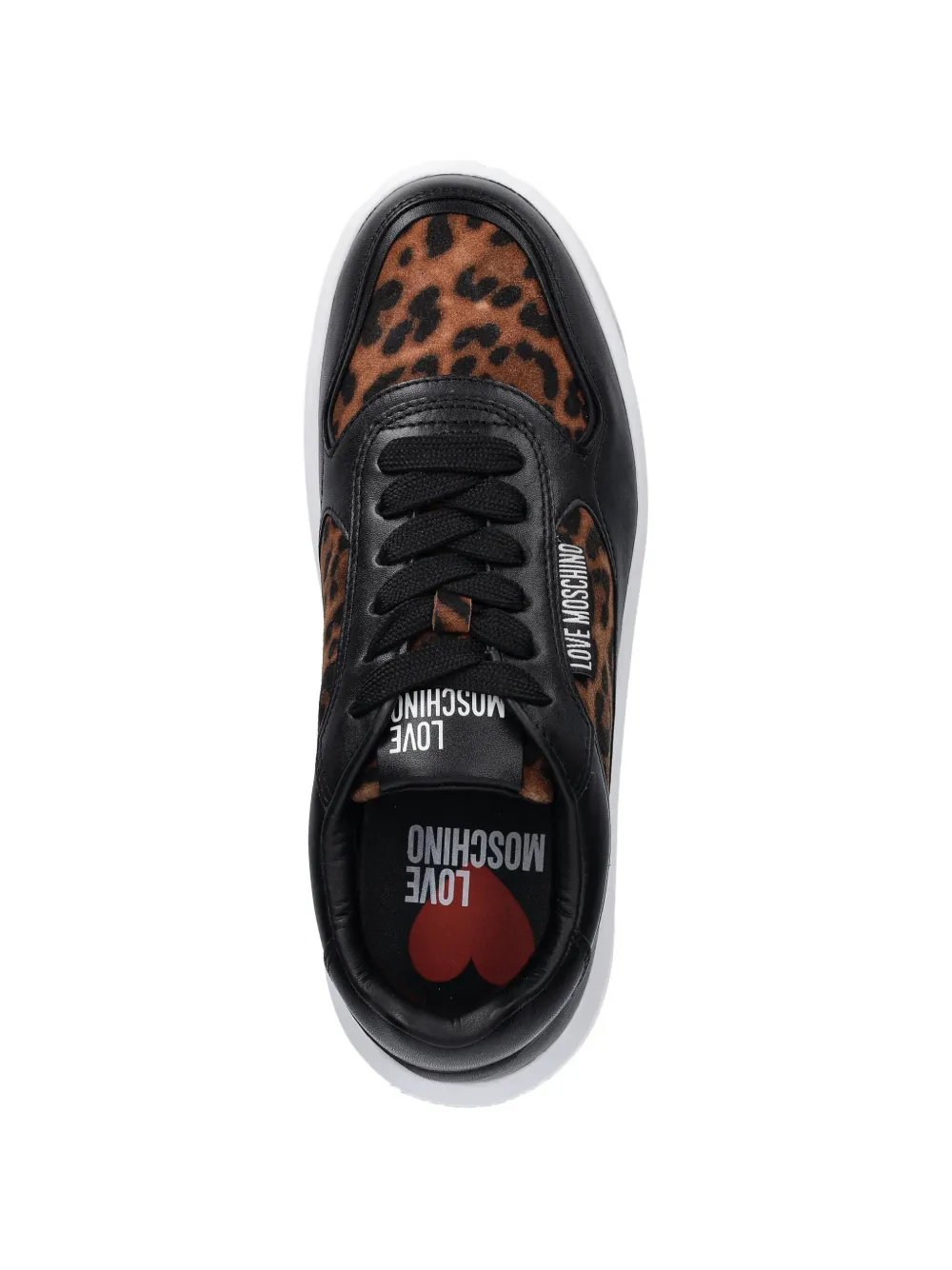 Love Moschino leopard-print sneakers Zwart
