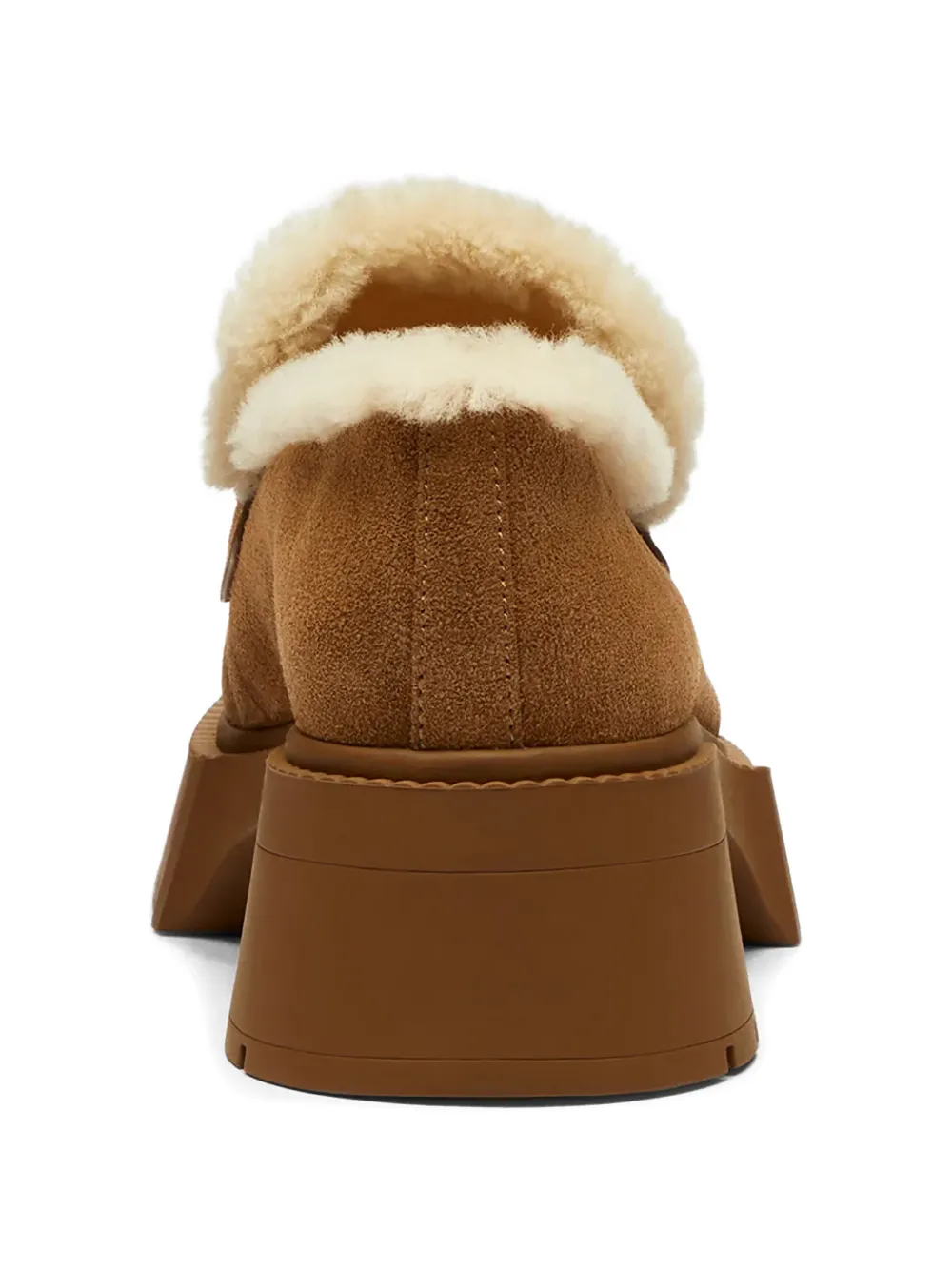 Coach Leah shearling-trim logo loafers Bruin