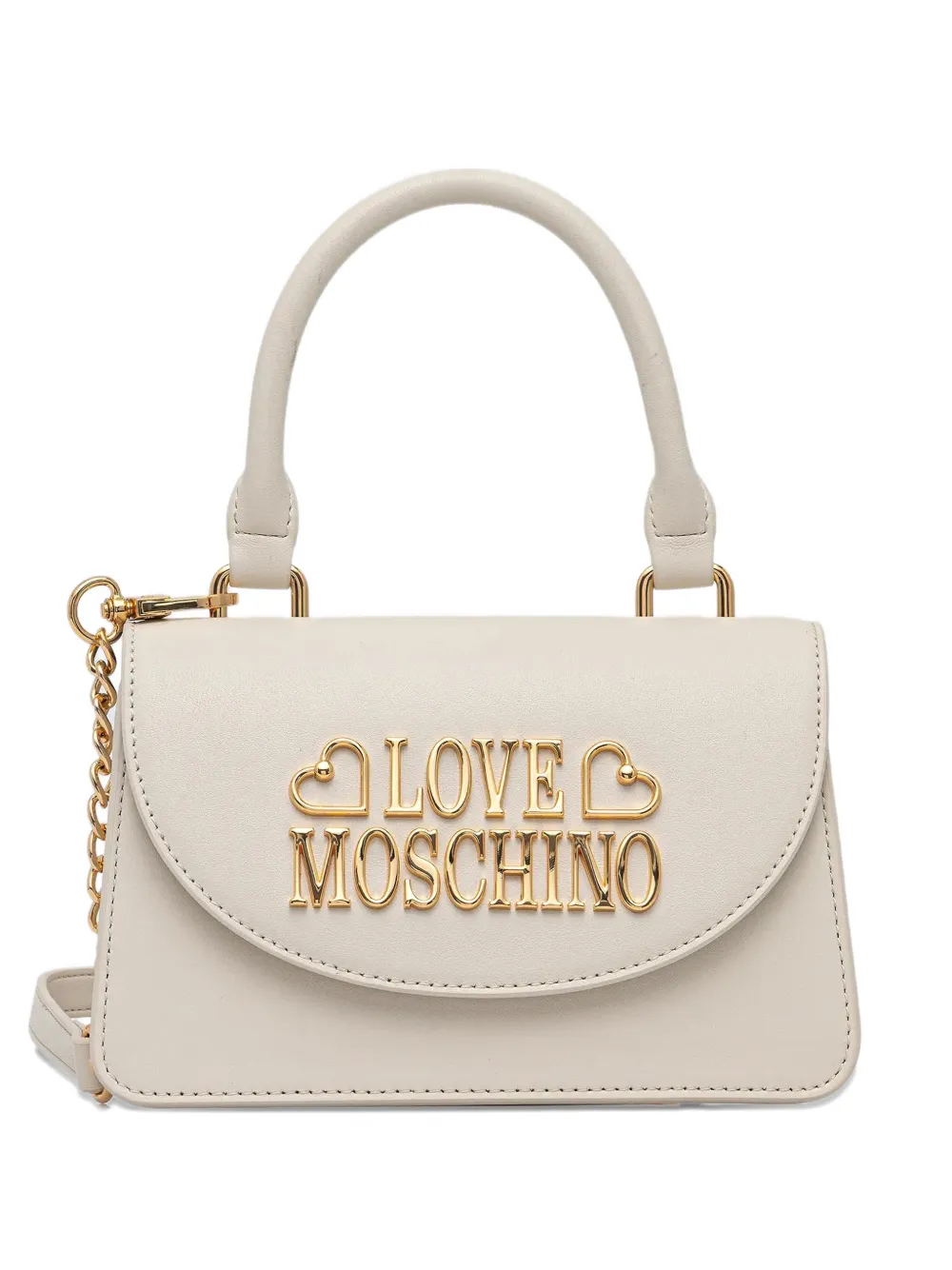 Love Moschino logo-plaque cross-body bag - Toni neutri