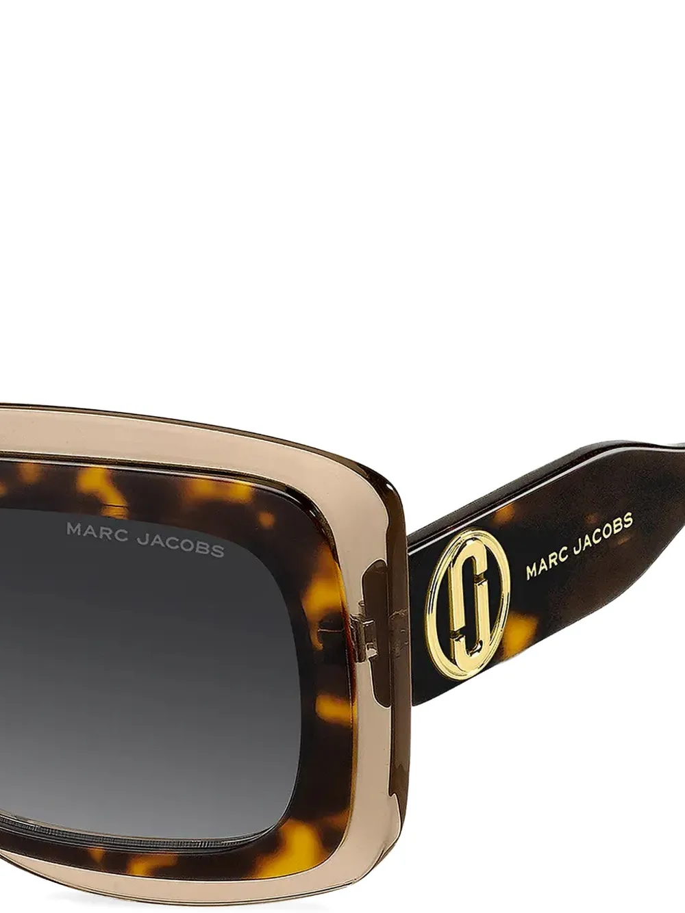 Marc Jacobs Eyewear Zonnebril met rechthoekig montuur Bruin