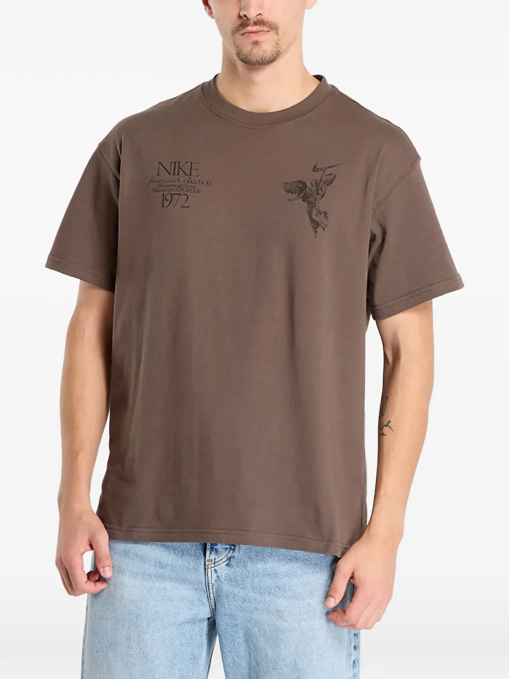 Nike Max90 graphic-print T-shirt | Brown | Image 1