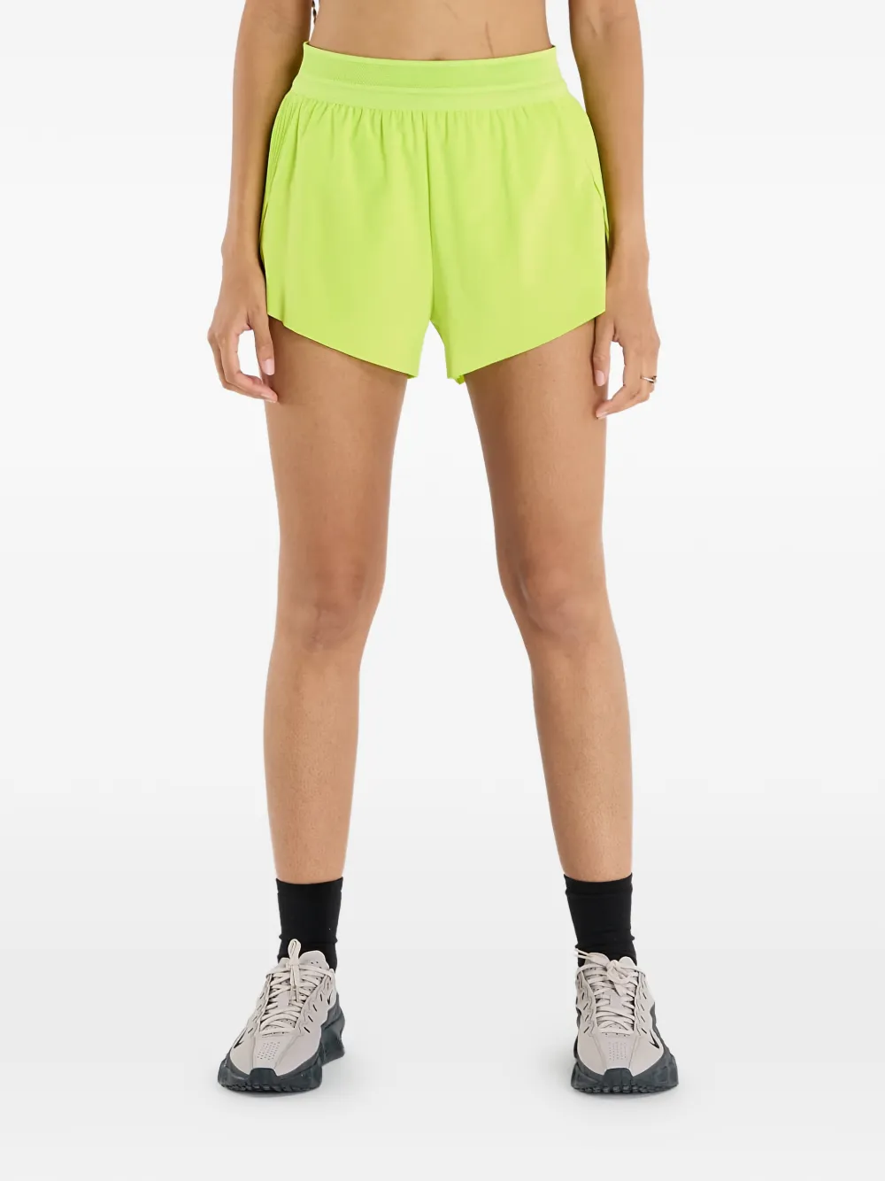 Nike Adv Mid-rise 3" Brief-lined Running Shorts In Green