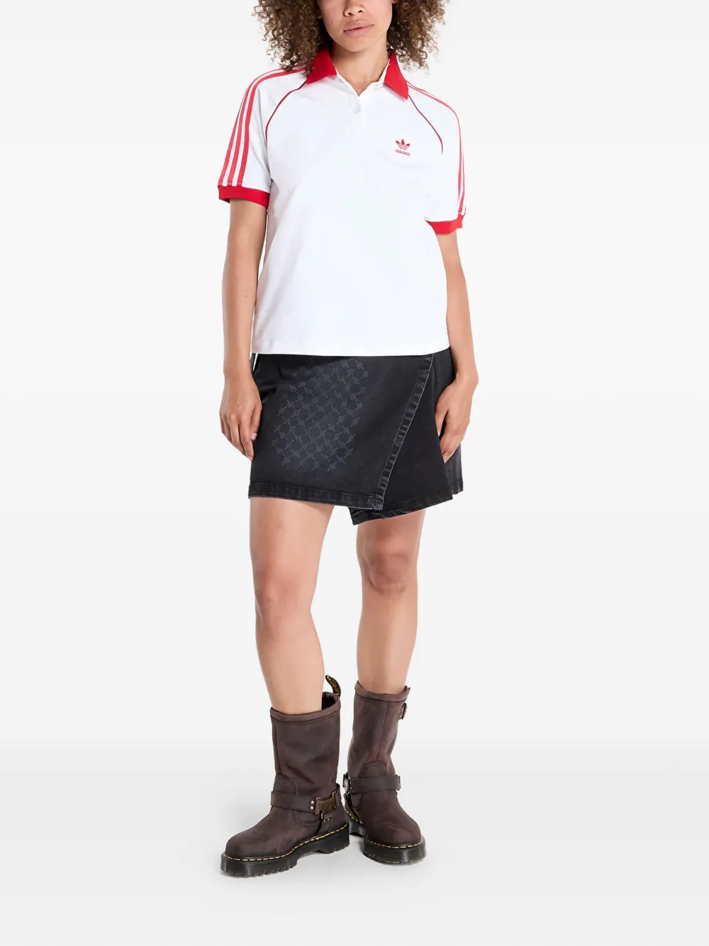 Adidas Adicolor 3-Stripes short-sleeve polo top - Wit