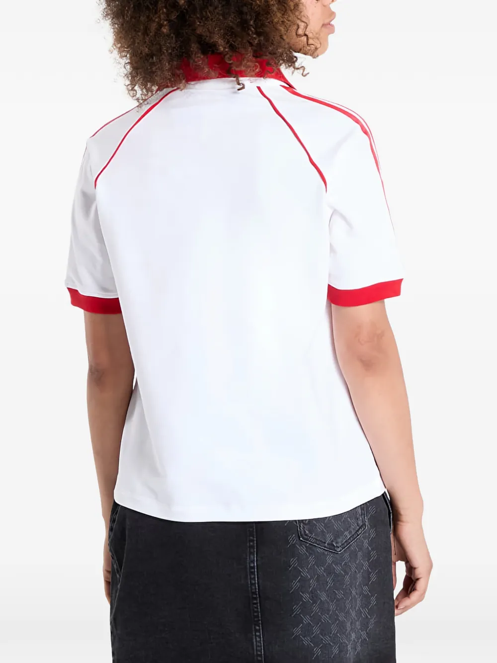 adidas Adicolor 3-Stripes polotop met korte mouwen Wit