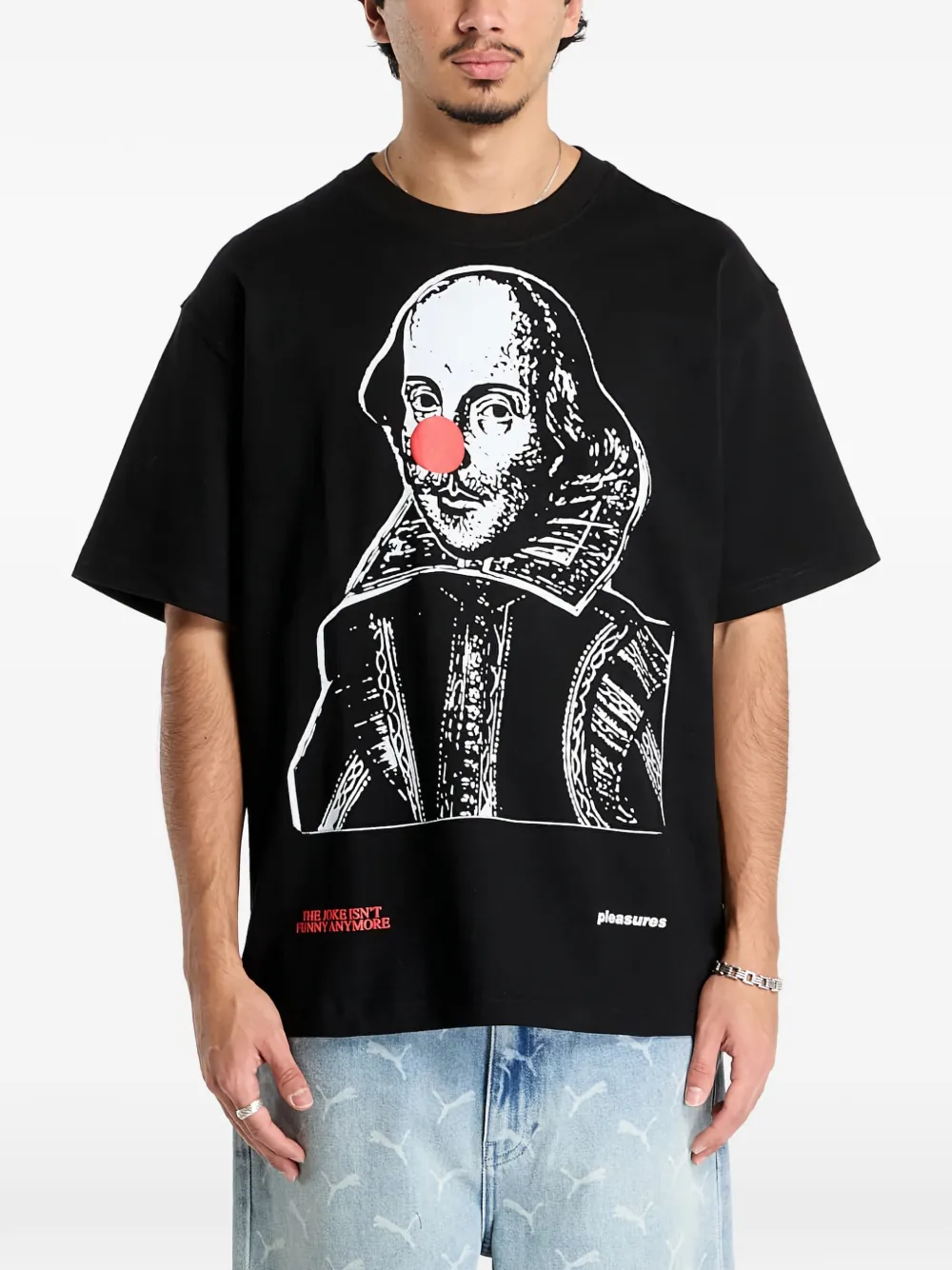 Pleasures printed black T-shirt - Nero