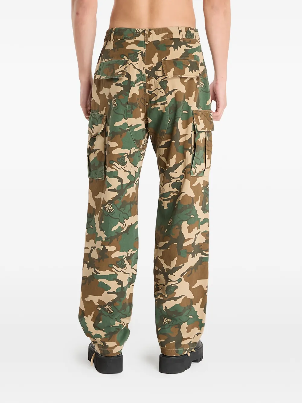 Billionaire Boys Club - Ice Cream Running Dog Woodland camouflage cargo pants - Grün