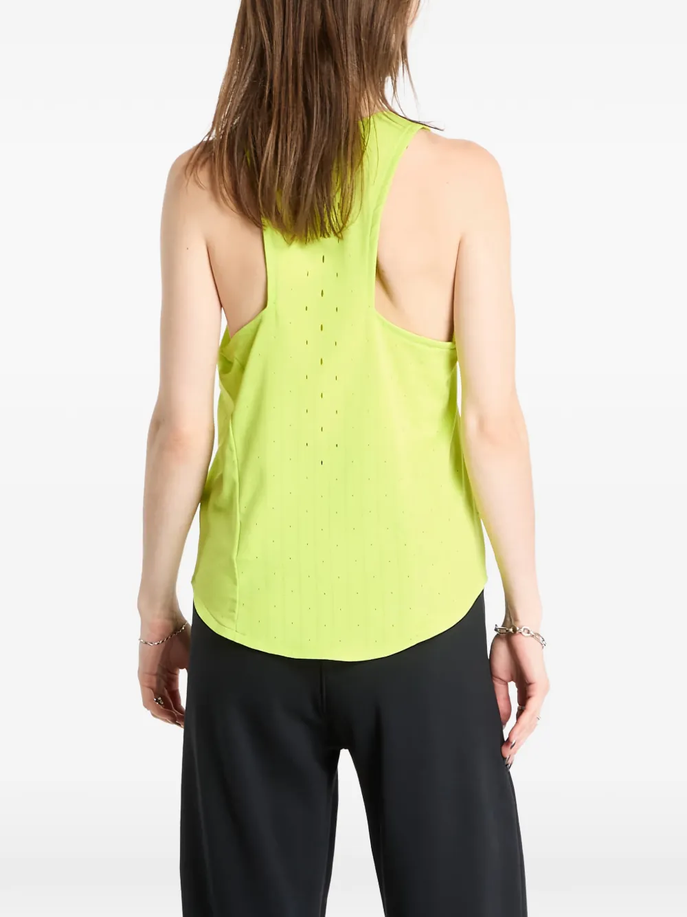 Nike Geperforeerde tanktop met V-hals Groen