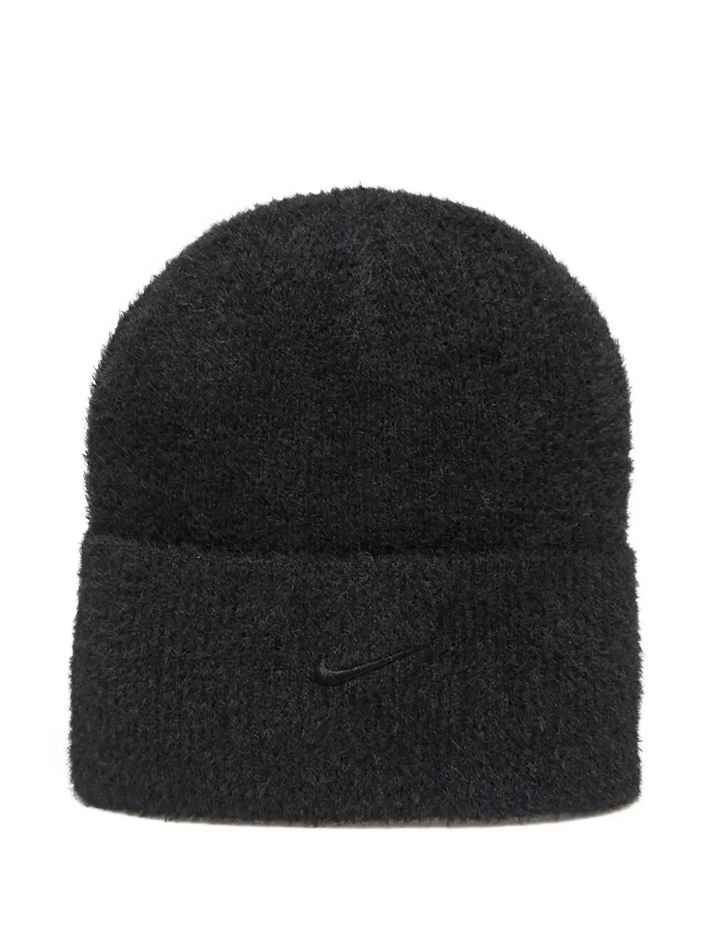Nike logo-embroidered beanie hat - Schwarz