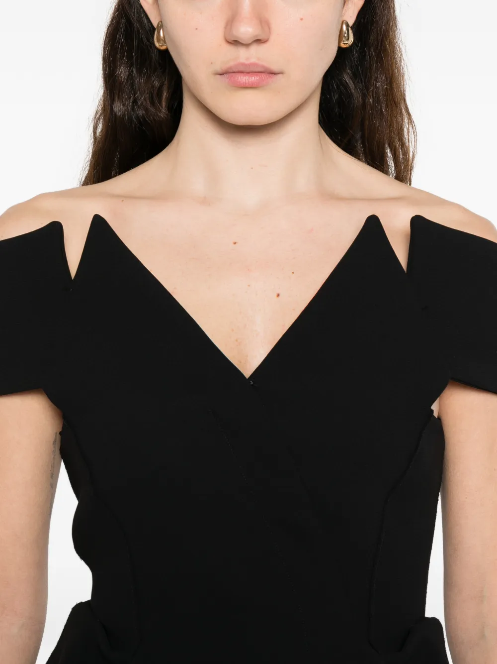 KHAITE Verone blouse met uitgesneden details Zwart