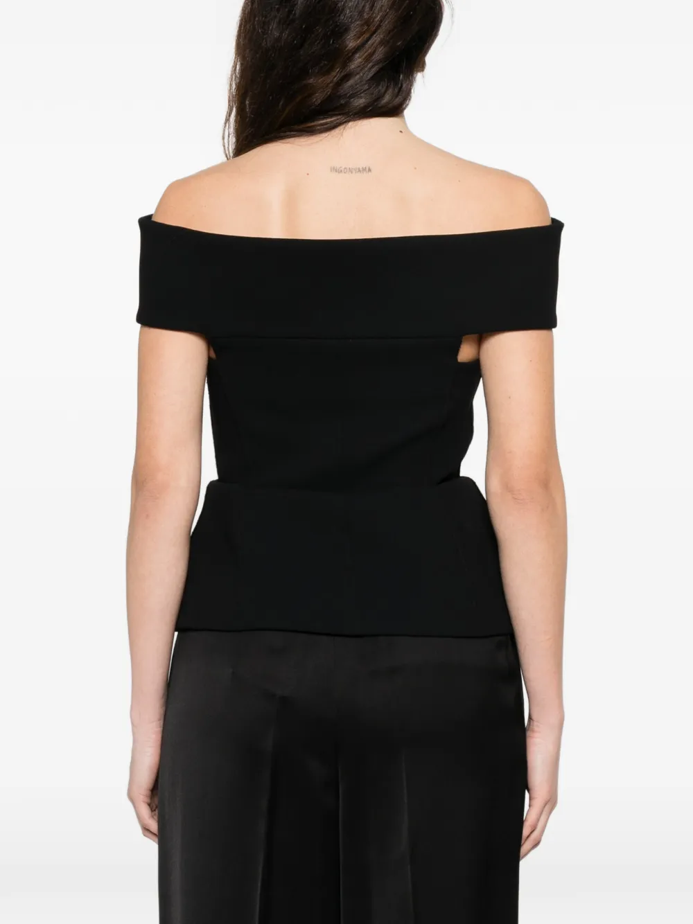 KHAITE Verone blouse met uitgesneden details Zwart