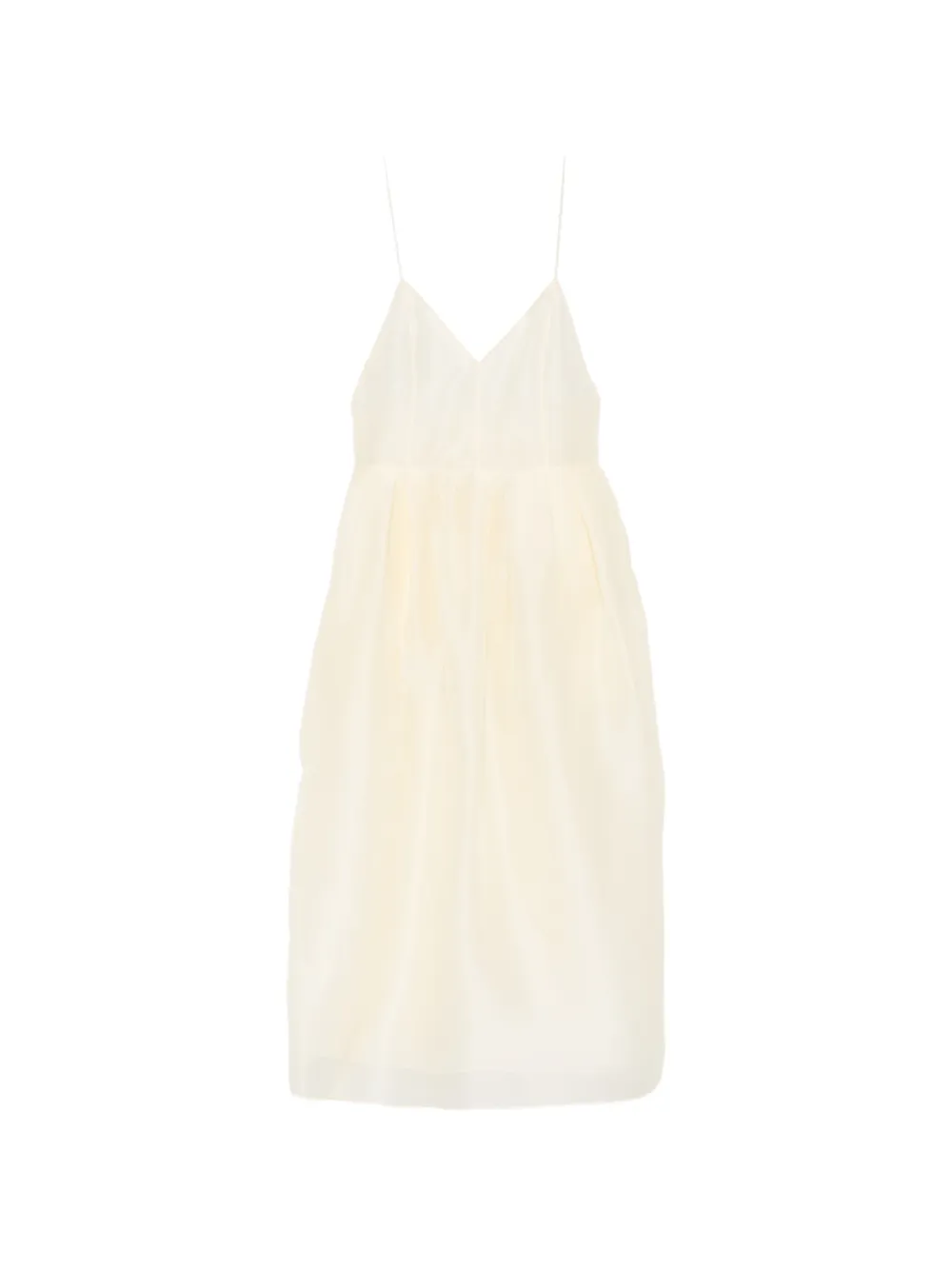 Khaite Colette V-neck Midi Dress In Neutral