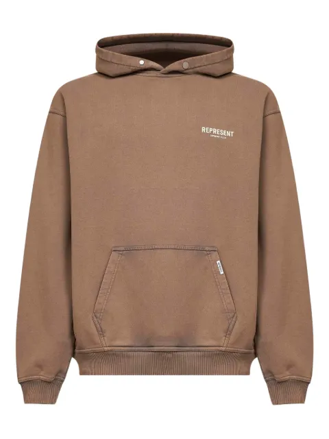 Represent brown cotton hoodie