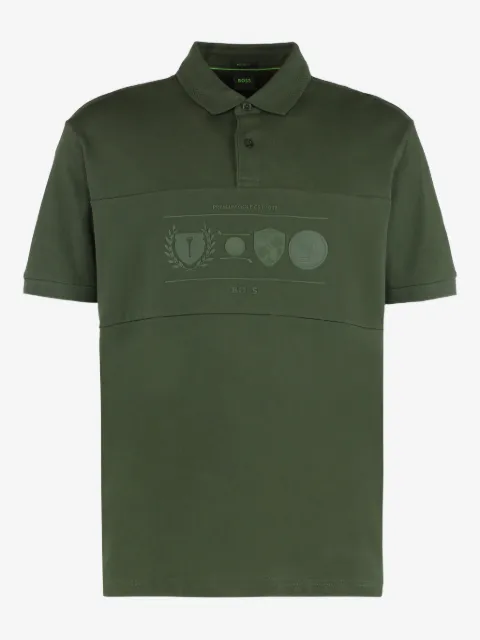 BOSS polo à imprimé golf