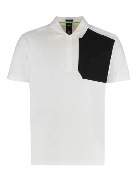 BOSS block-panel polo shirt